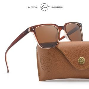 LM Latest Vintage Sunglasses Women Men Polarized G15 Brown Lens UV400 Square Sun Glasses Unisex Fashion Goggles Eyewear Oculos
